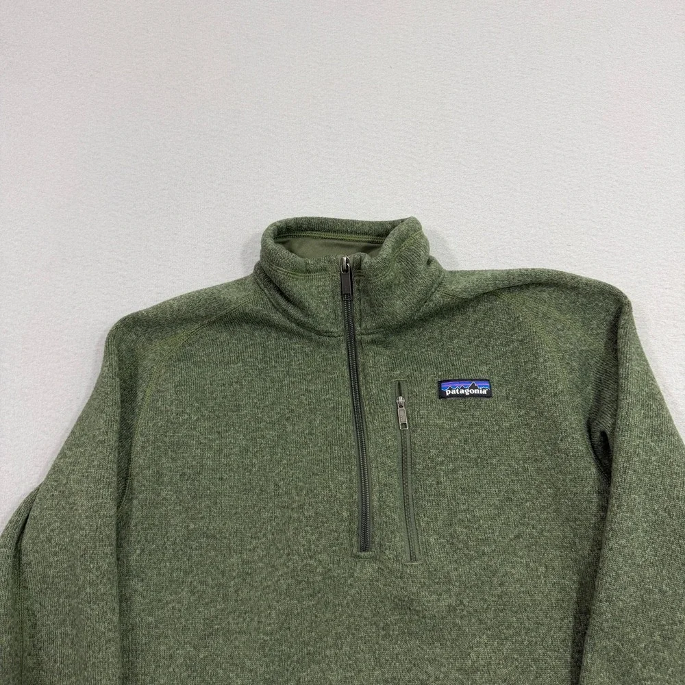 Patagonia Fleece Pullover Medium Green Better Sweater 1/4 Zip Outdoors 25522